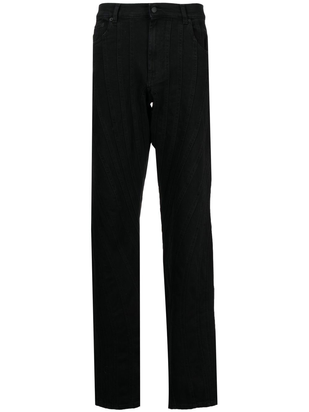 spiral-seam baggy-cut jeans - 1