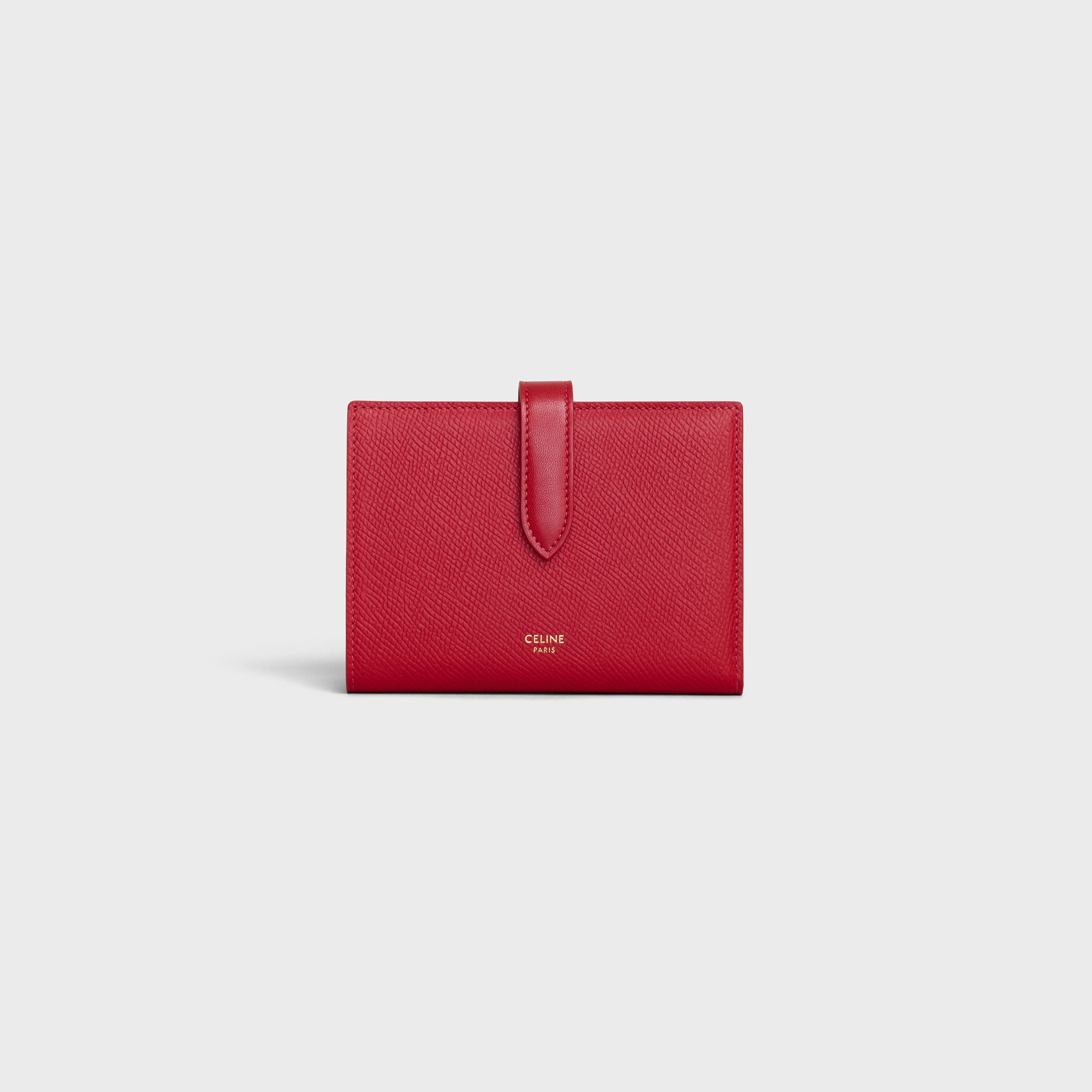 MEDIUM STRAP WALLET IN GRAINED CALFSKIN - 1