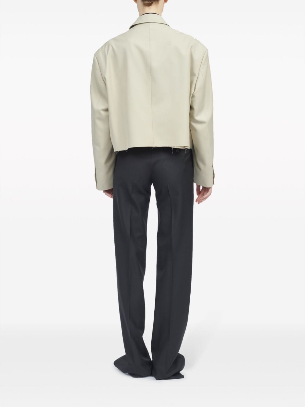 single-breasted knitted blazer - 4