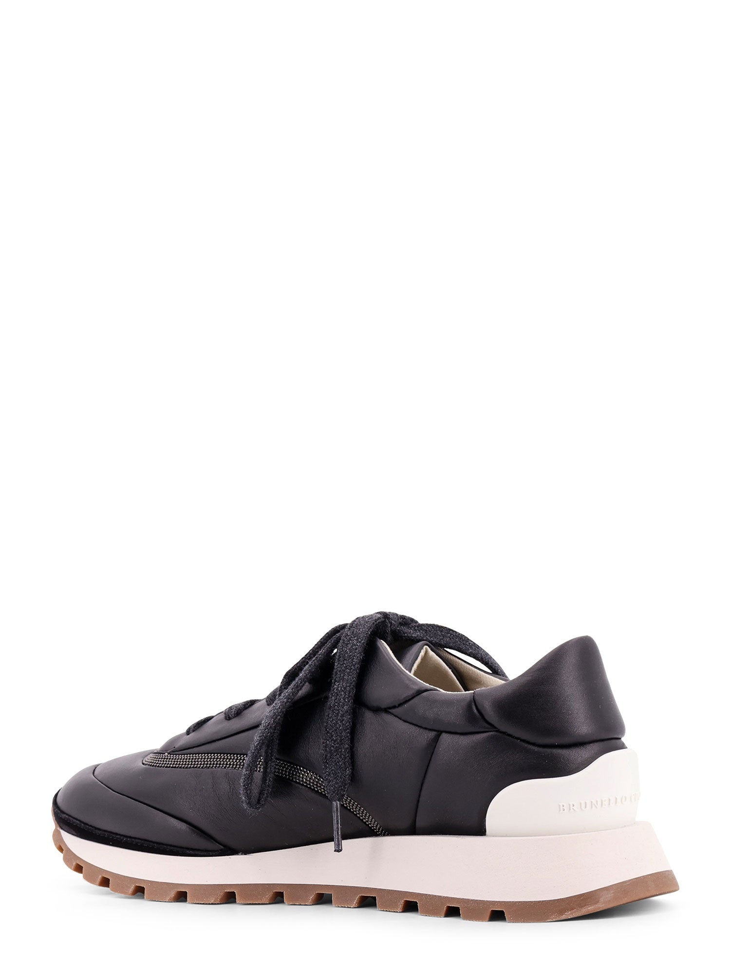 Leather sneakers wirh Precious Stripe detail - 3