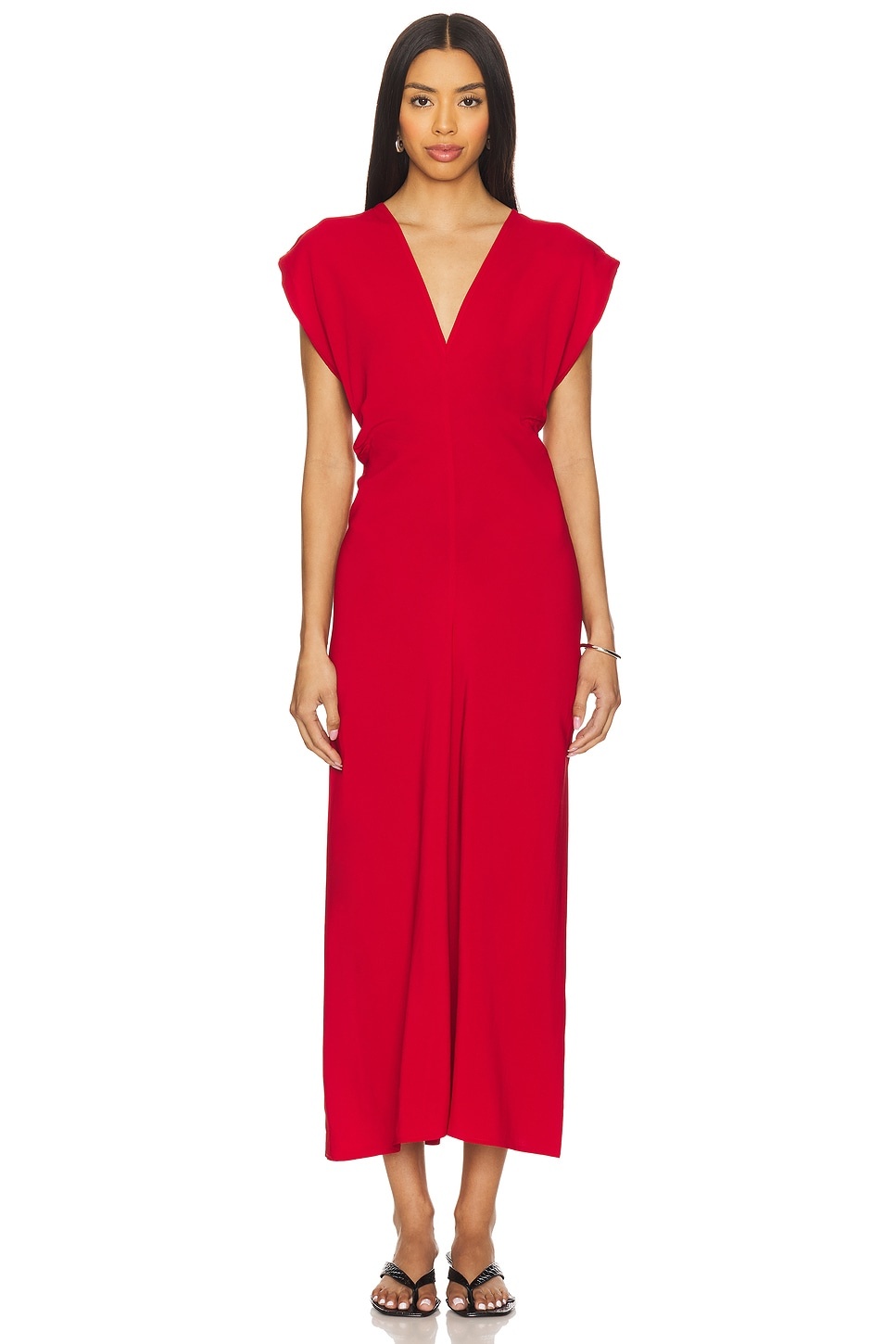 Plunge Drape Dress - 1