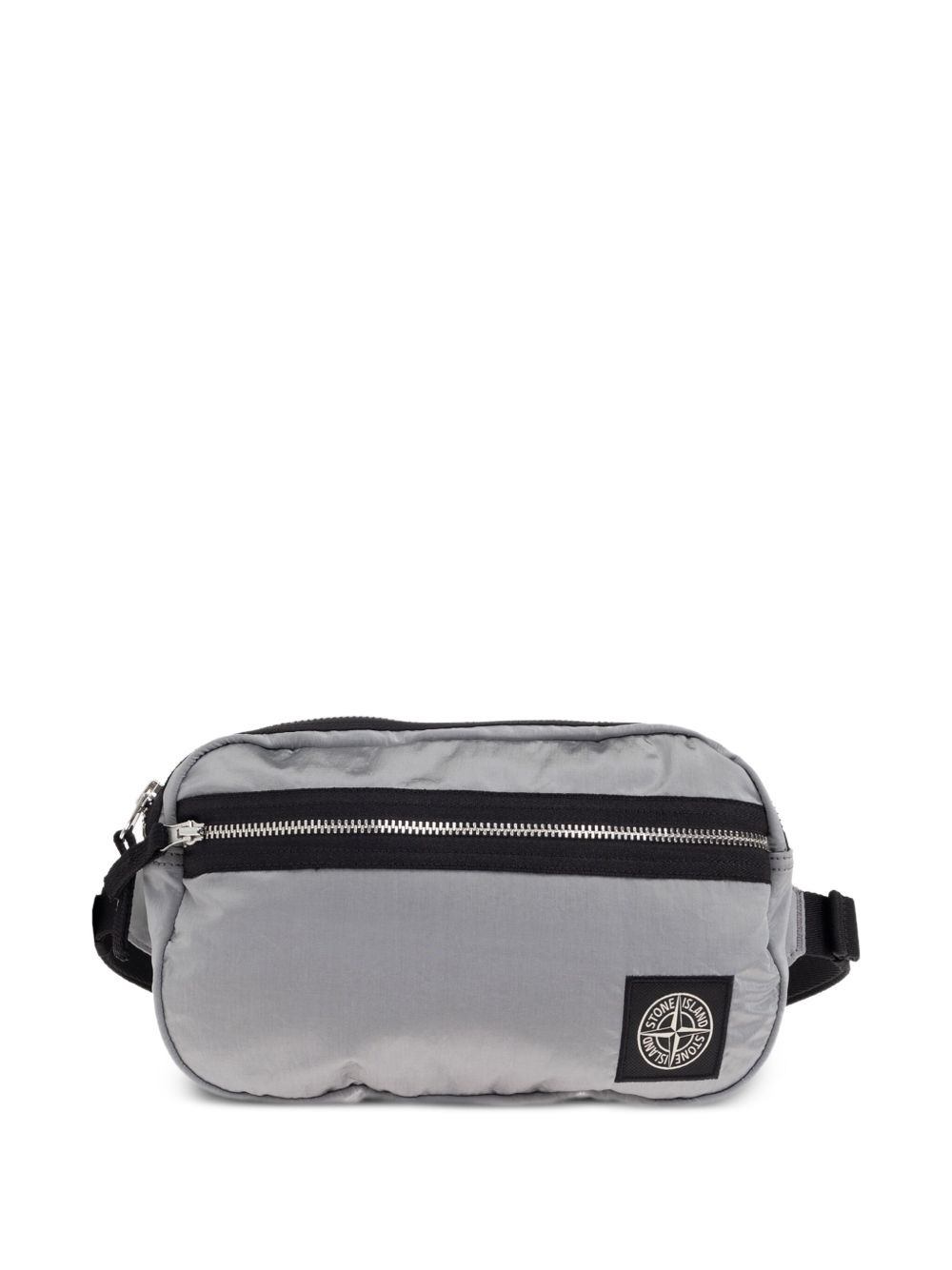 zip-fastening logo-patch belt bag - 3