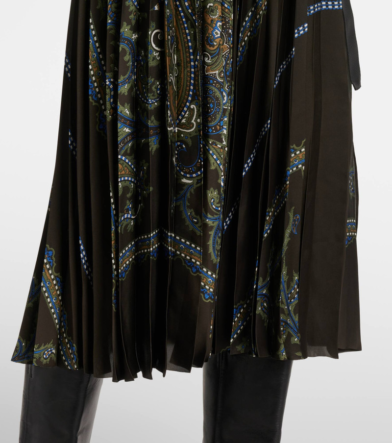 Paisley plissé midi skirt 5