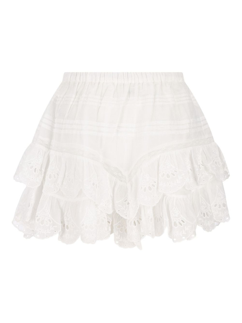 Isabel Marant ruffled eyelet mini skirt outlook