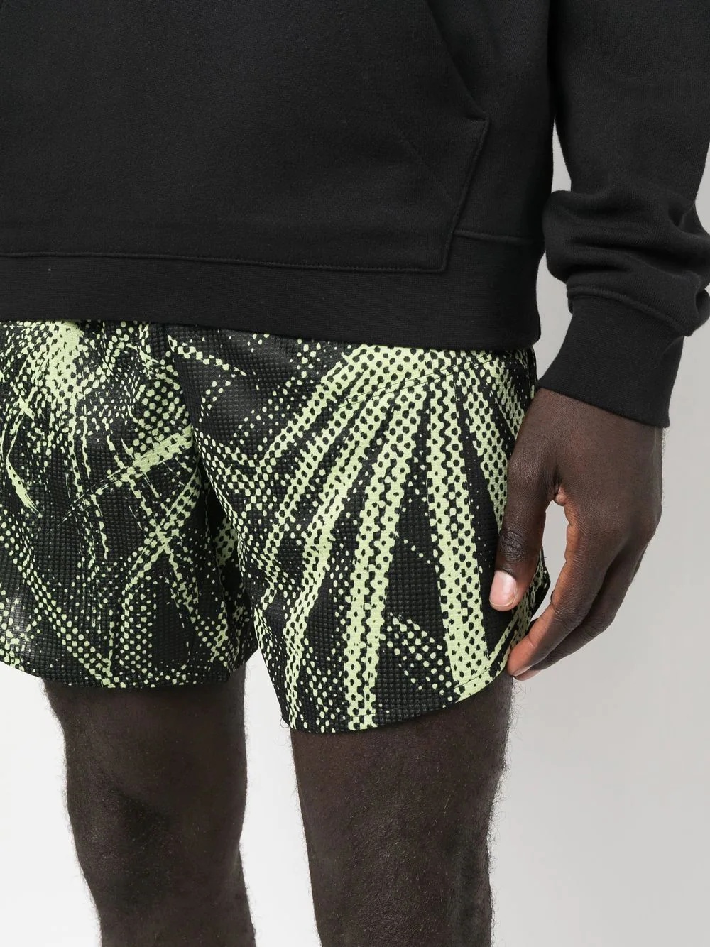 graphic-print track shorts - 5