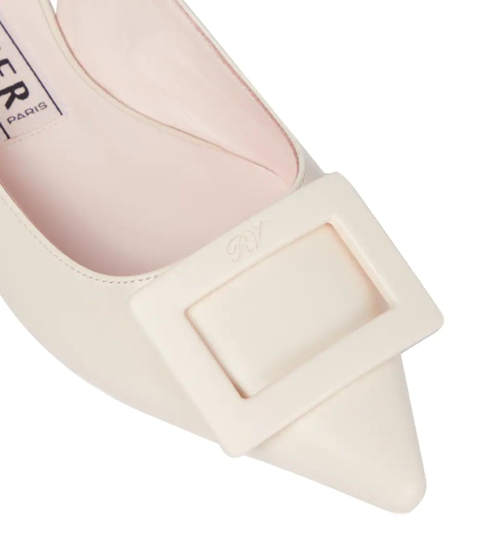 Gommettine leather slingback flats - 6