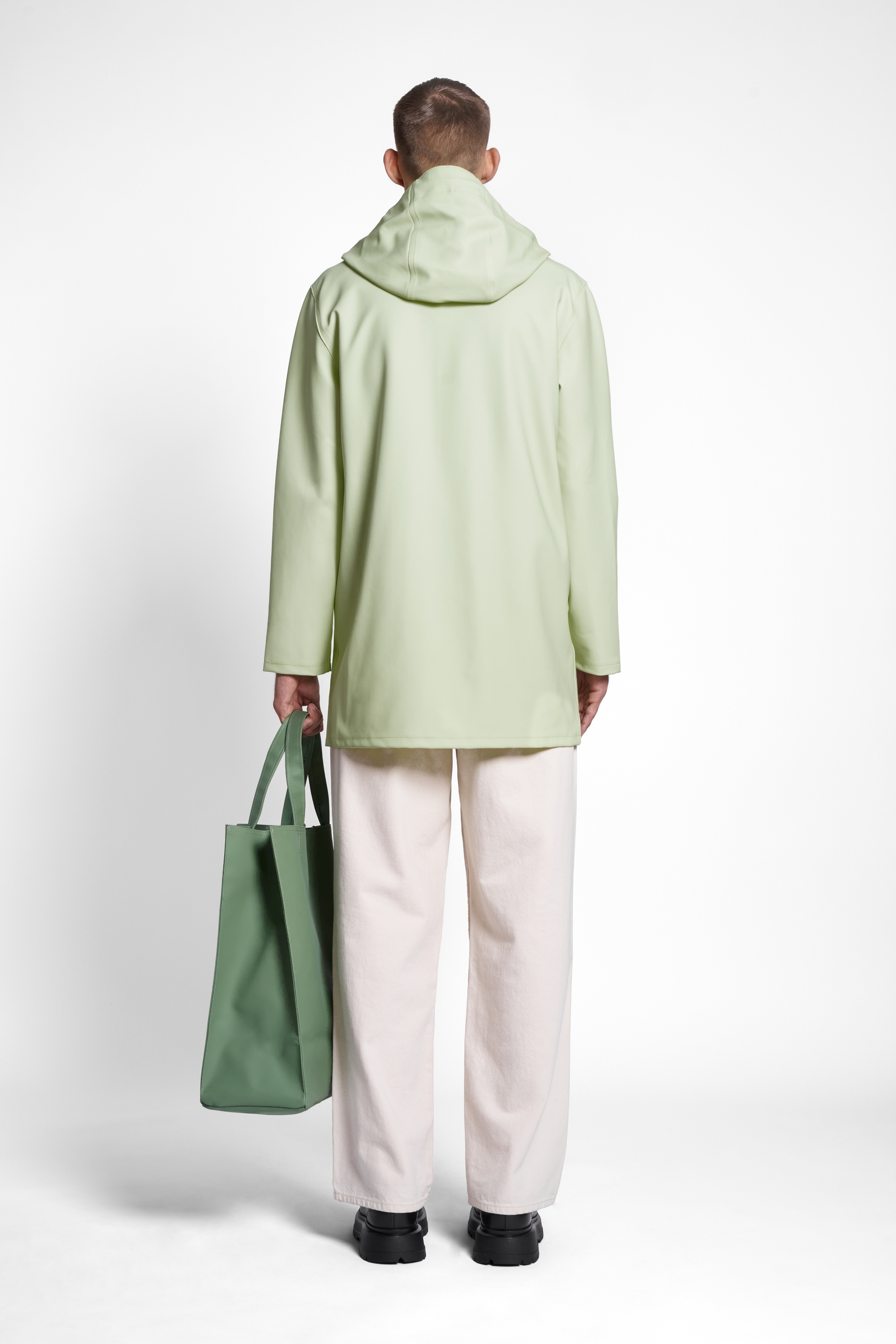 Stockholm Raincoat Seafoam Green - 4