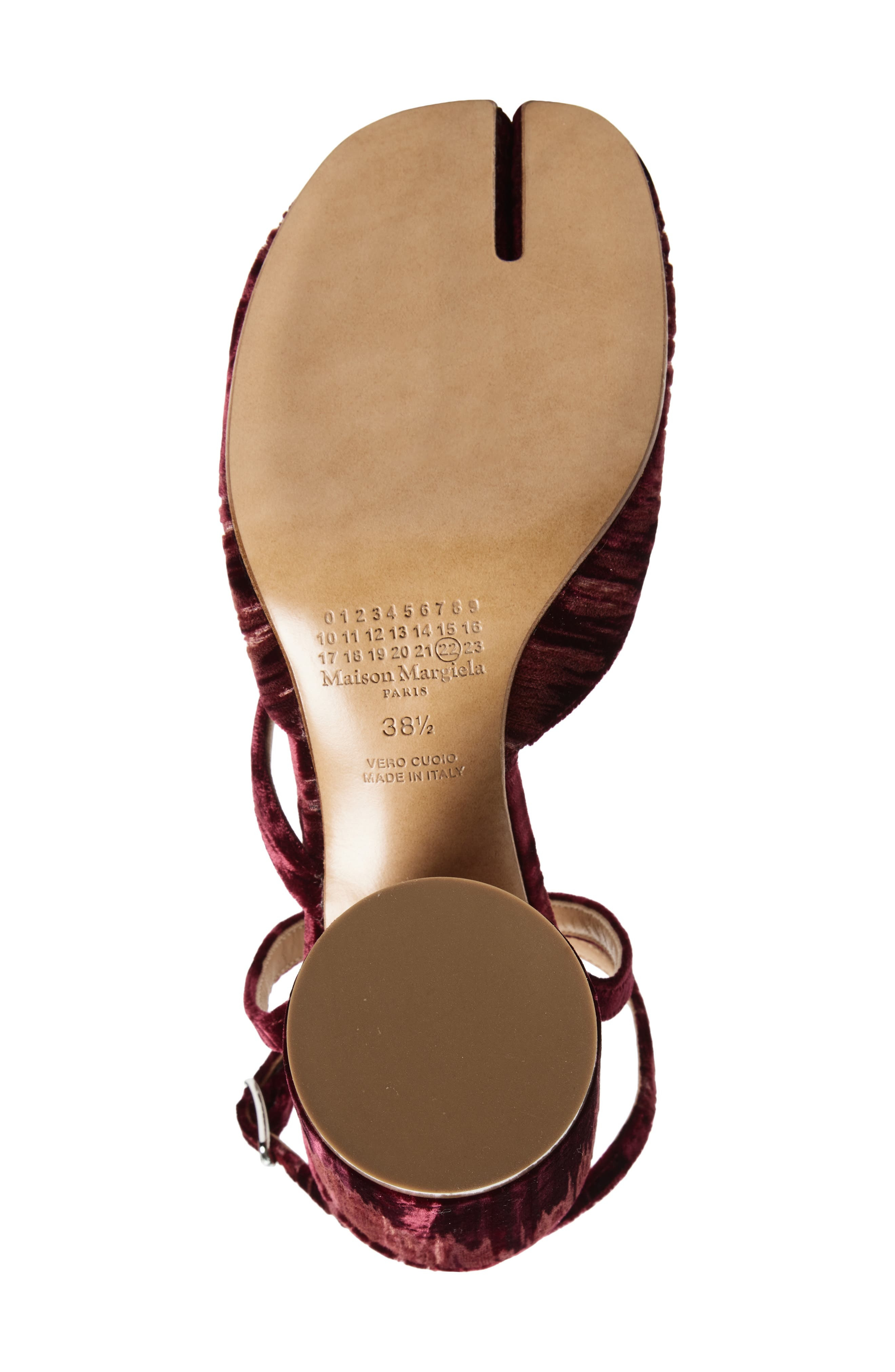 Maison Margiela Tabi Ankle Strap Pump in Cordovan Red at Nordstrom - 6