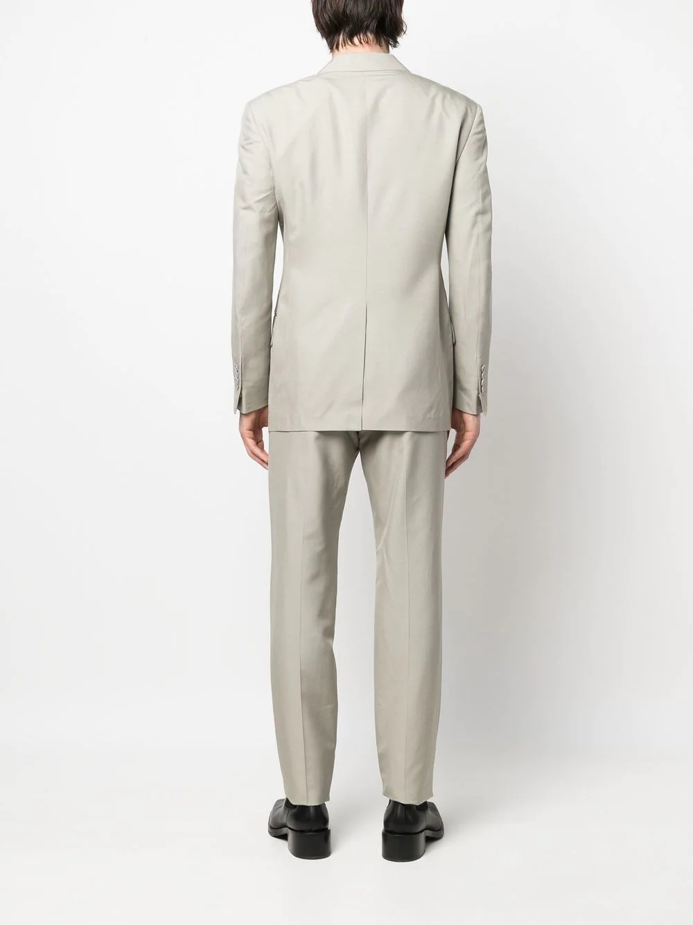 slim-cut single-breasted suit - 4