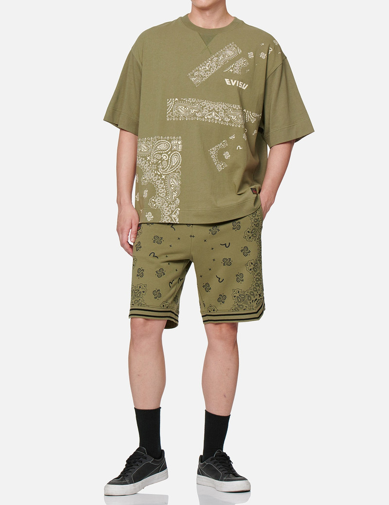 ALLOVER PAISLEY PRINT SWEAT SHORTS 6