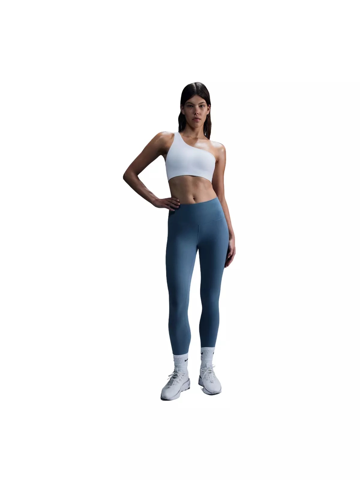Women's Dri-FIT Zenvy Gentle-Support High-Waisted 7/8 Leggings -Blue - 1
