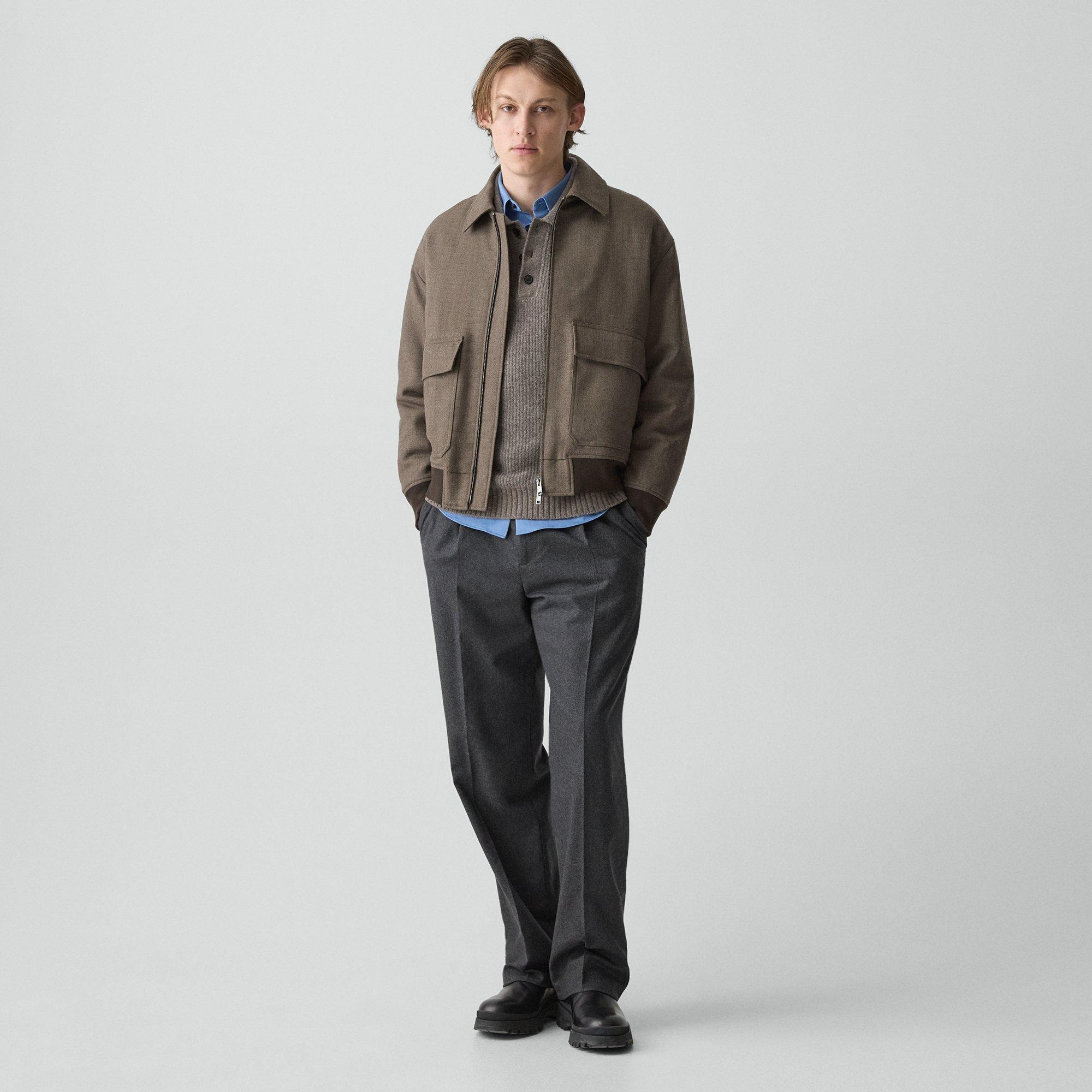 Modern Aviator Jacket in Dapper Wool - 6