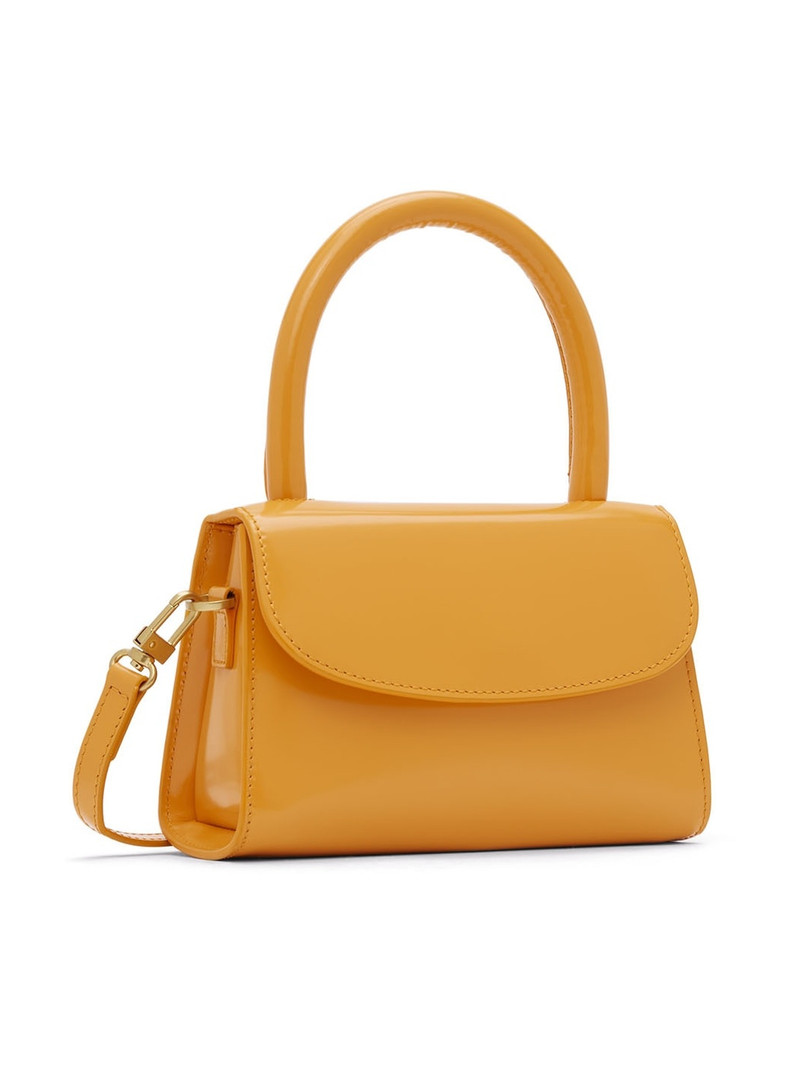 Orange Mini Leather Shoulder Bag 2