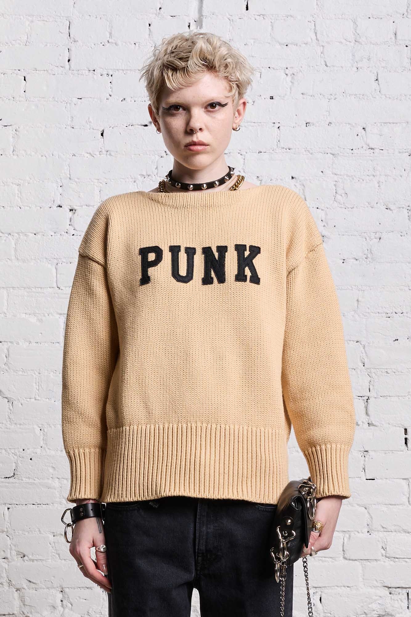 SHRUNKEN PUNK SWEATER - VINTAGE BEIGE - 4