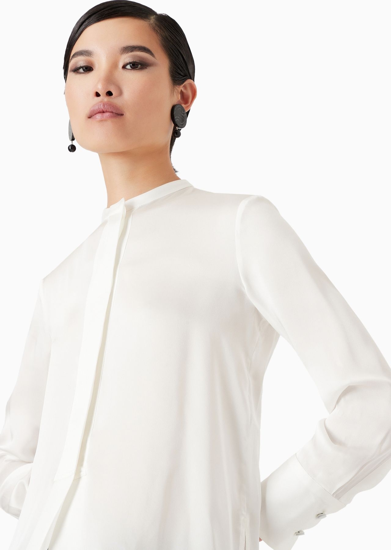 Silk charmeuse shirt - 5