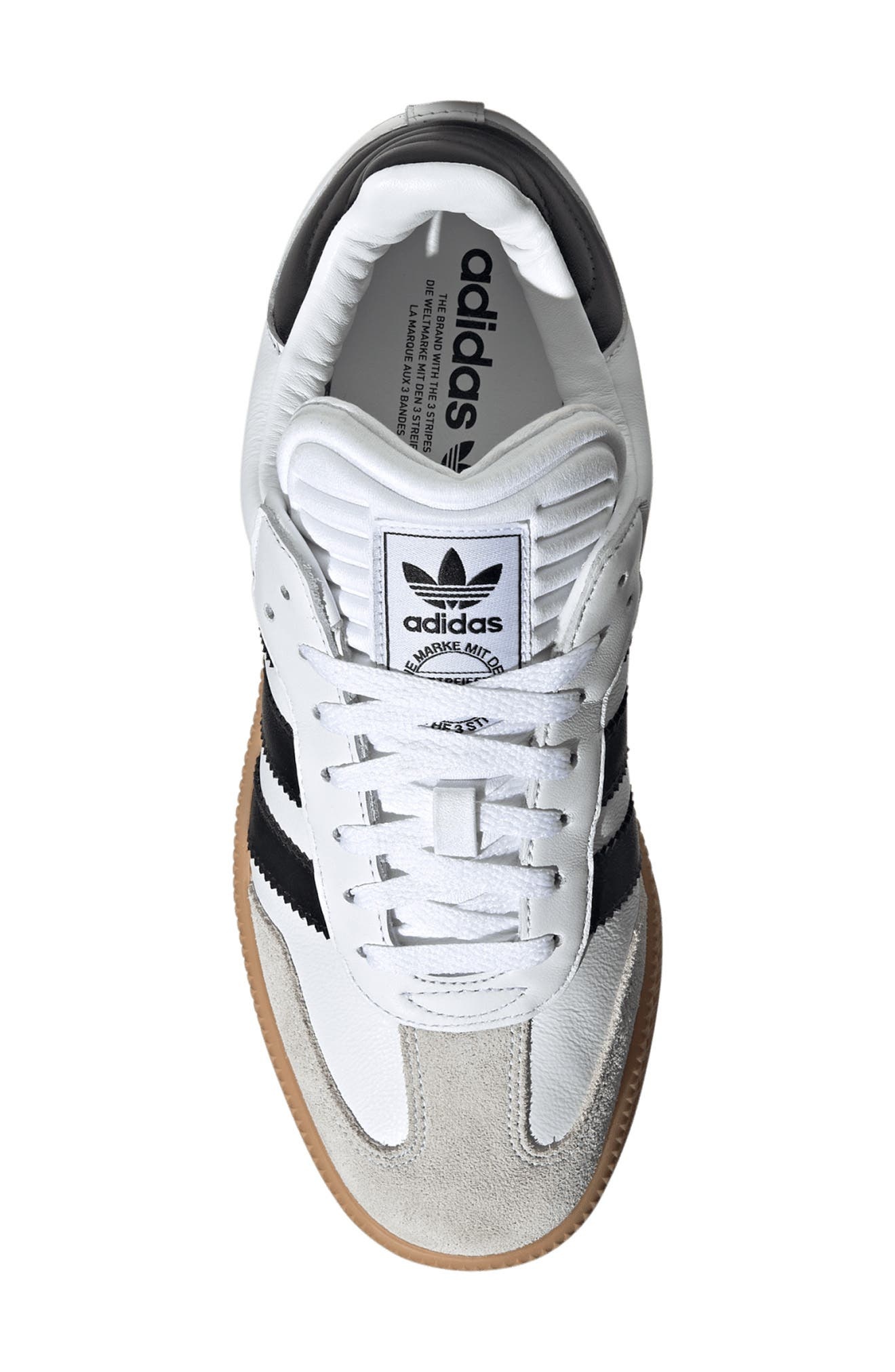 adidas Samba XLG Sneaker in White/Black/Gum at Nordstrom - 4