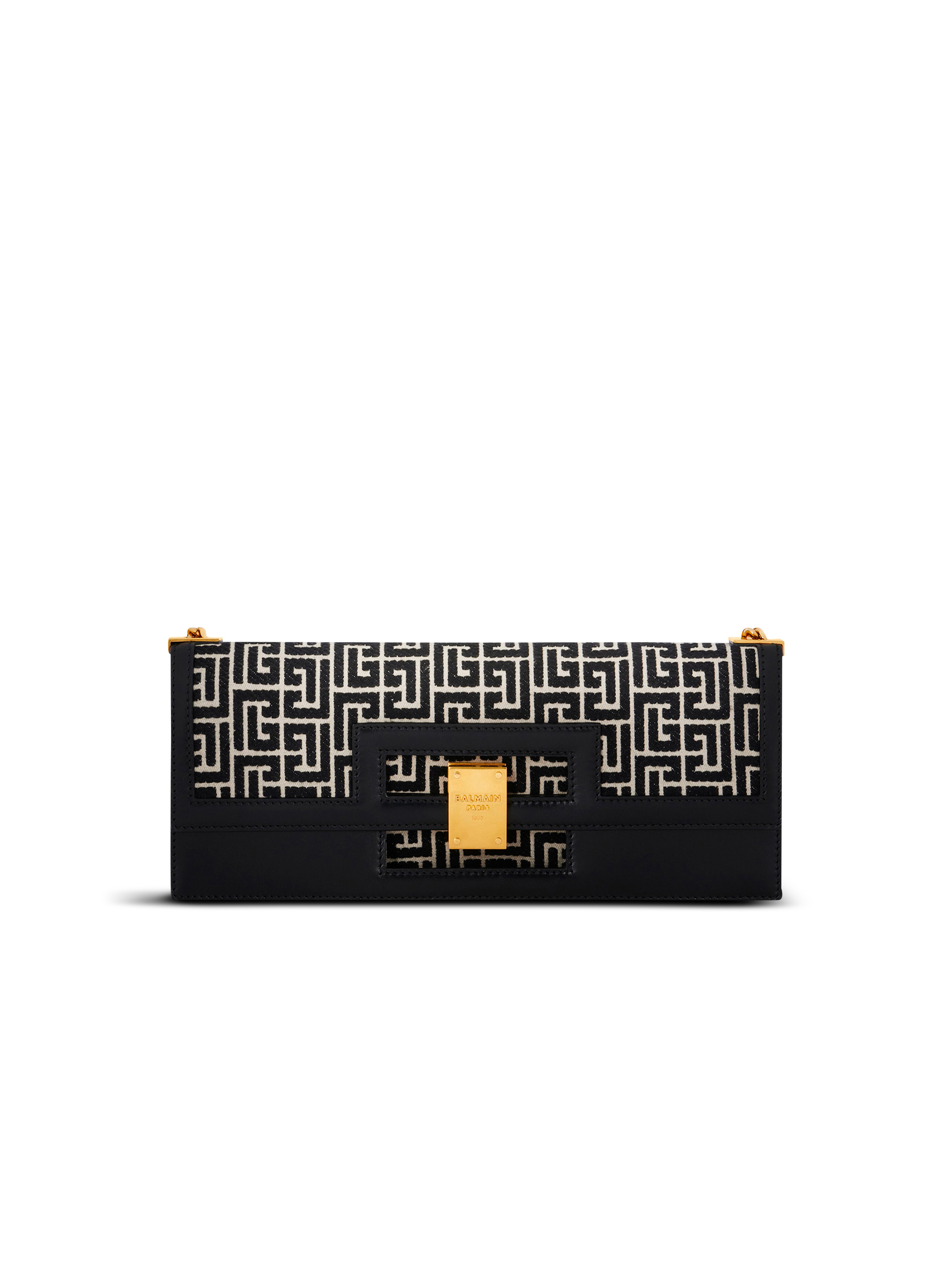 Oversized bicolor jacquard 1945 Heritage clutch bag - 1