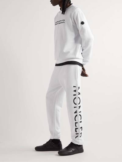 Moncler Tapered Logo-Embroidered Cotton-Jersey Sweatpants outlook
