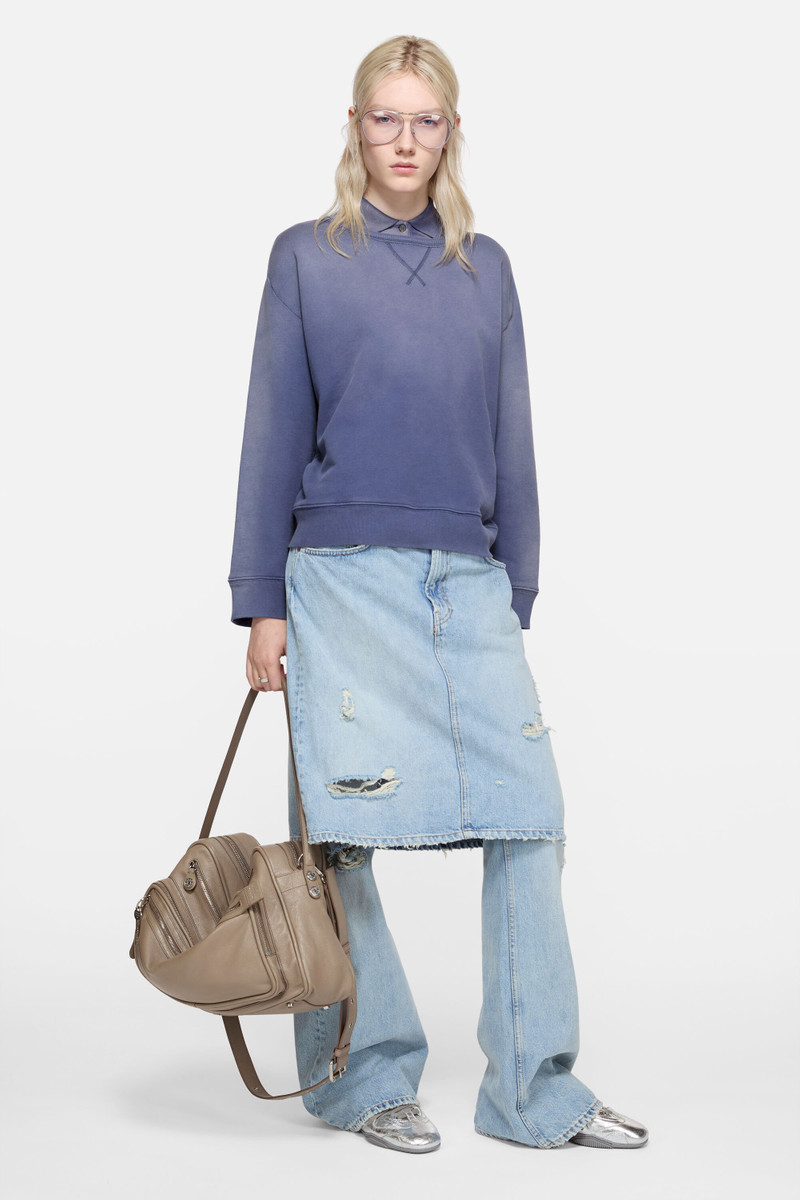 Acne Studios Washed logo sweatshirt - Navy outlook