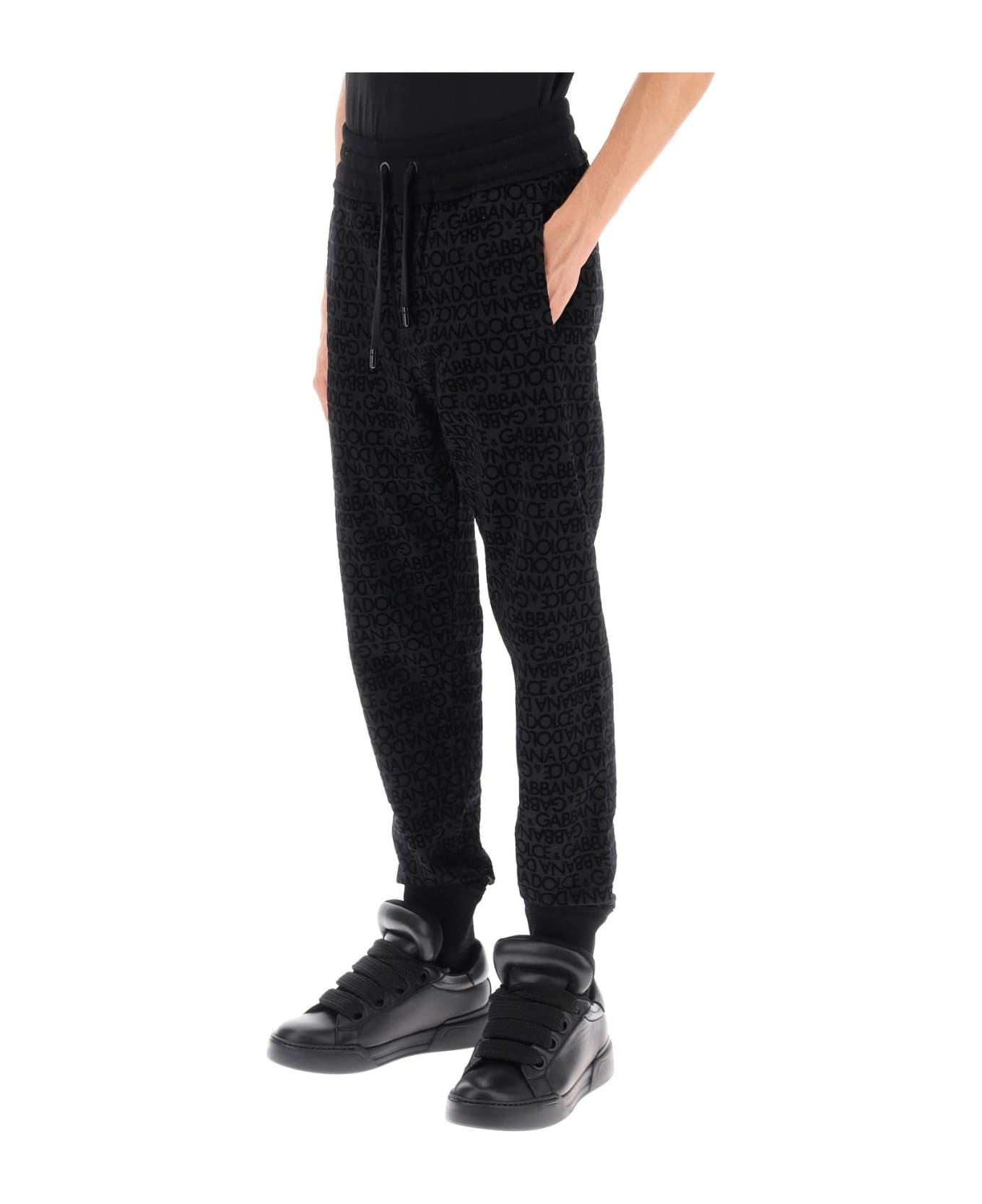 Flocked Logo Joggers - 4