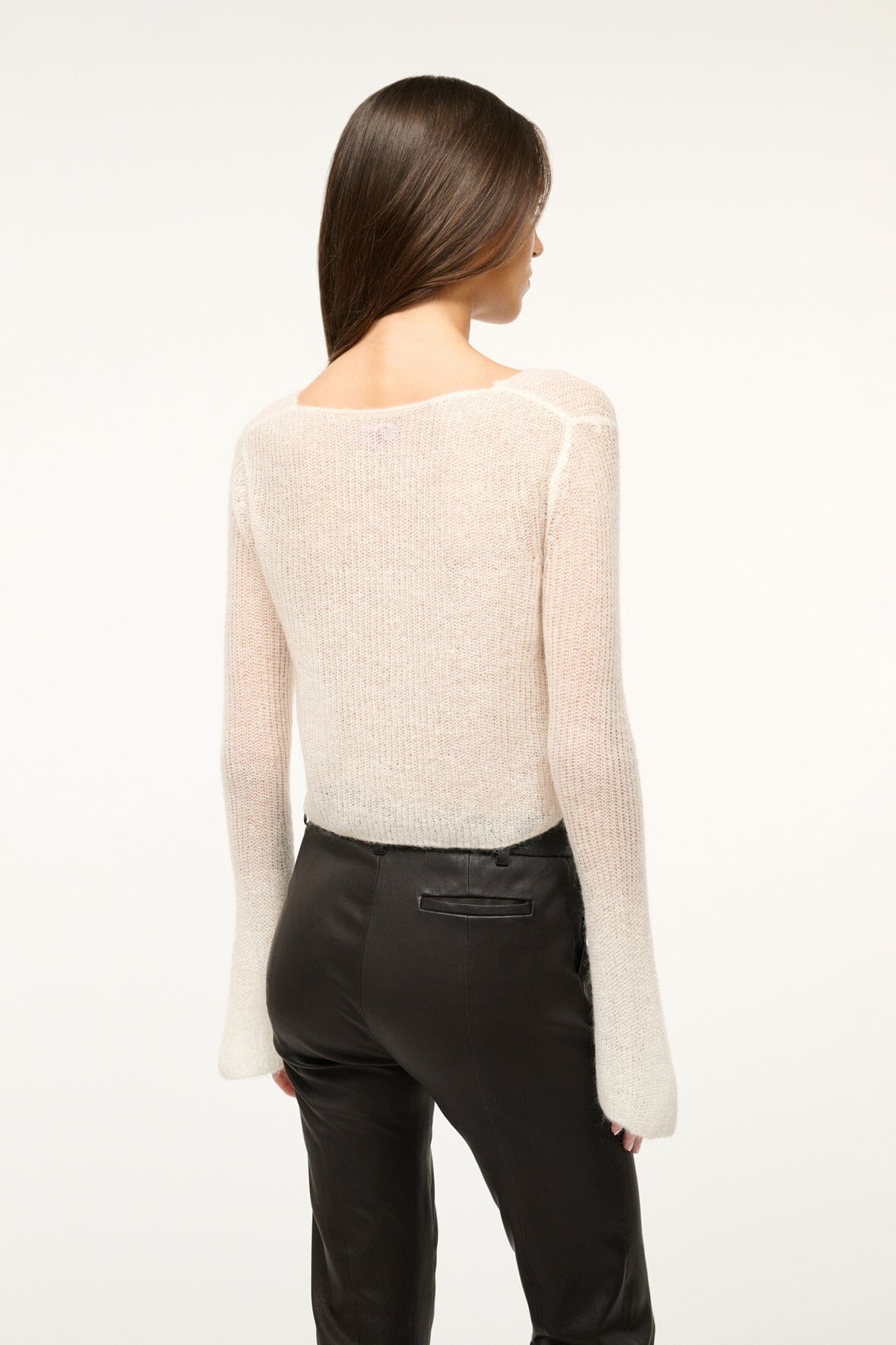 STAUD PARKER SWEATER IVORY - 4