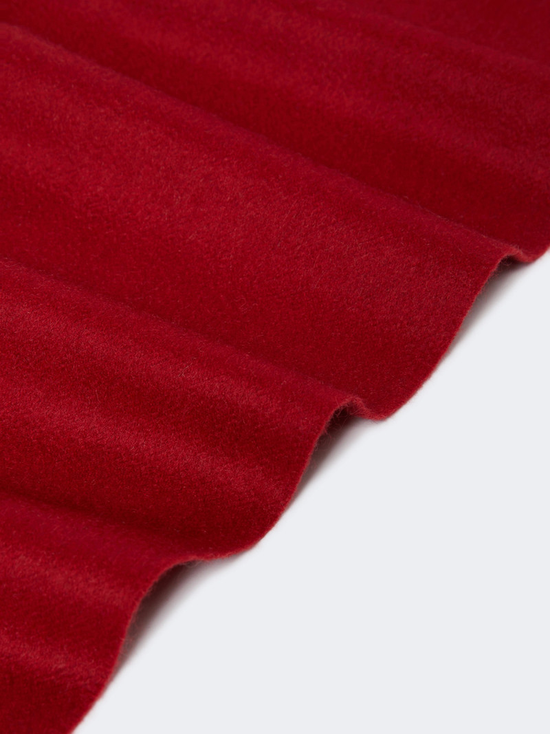 WSDALIACNY Fringed cashmere stole - DARK RED 3