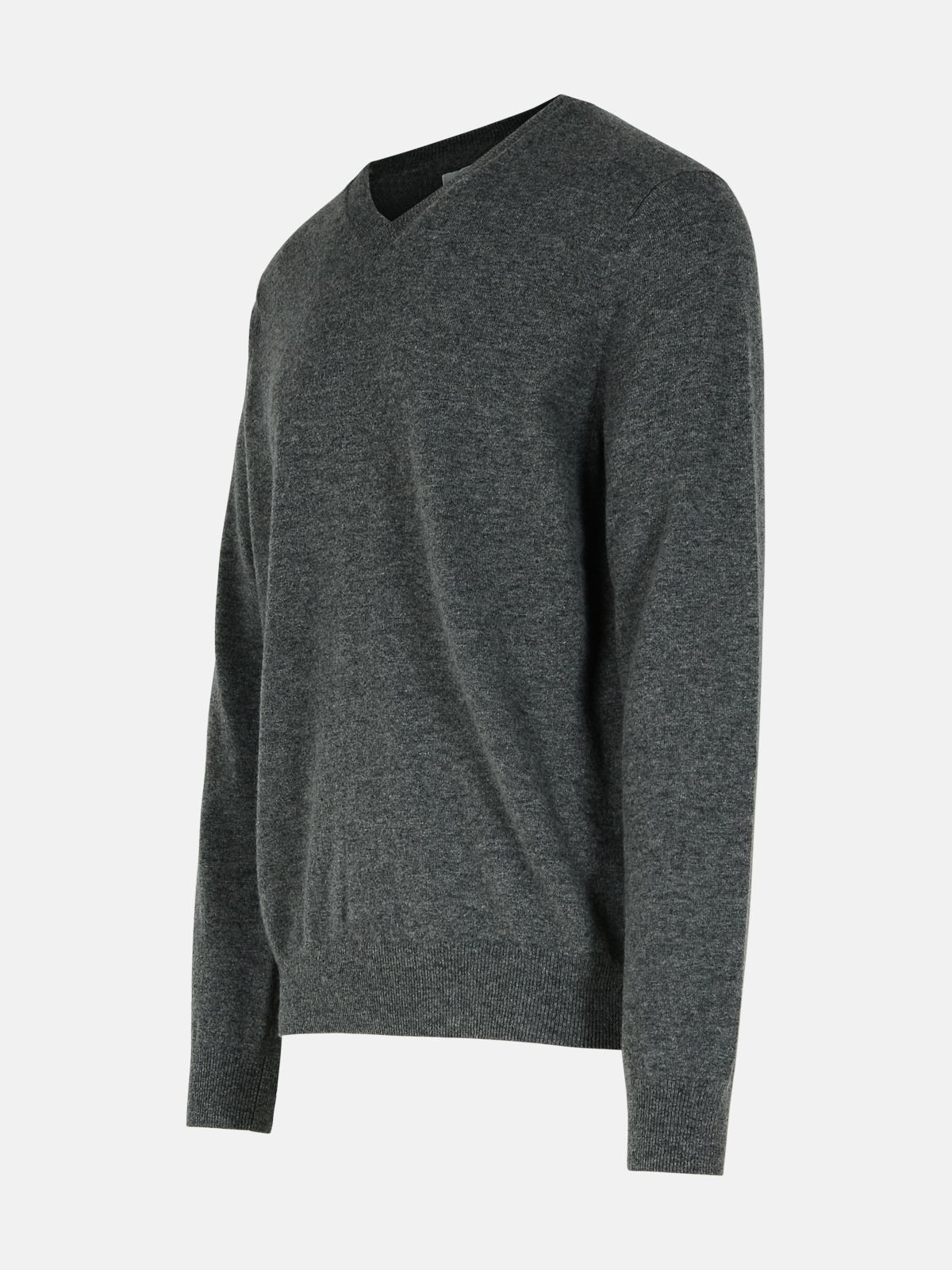 DARK GREY WOOL SWEATER - 2