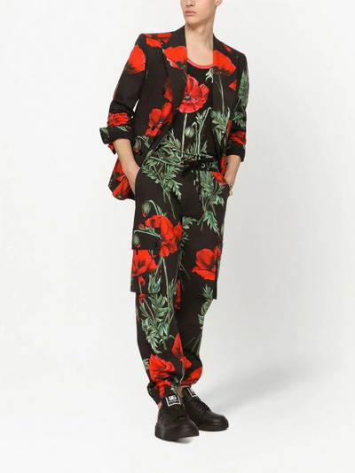 Dolce & Gabbana floral-print double-breasted suit jacket outlook