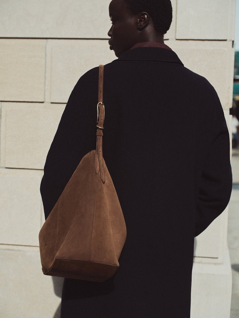 SLOUCH BUCKET DARK BROWN SUEDE - 3