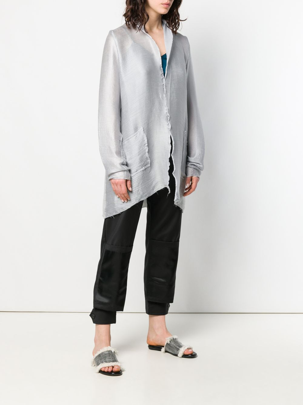 plissé cardigan - 3