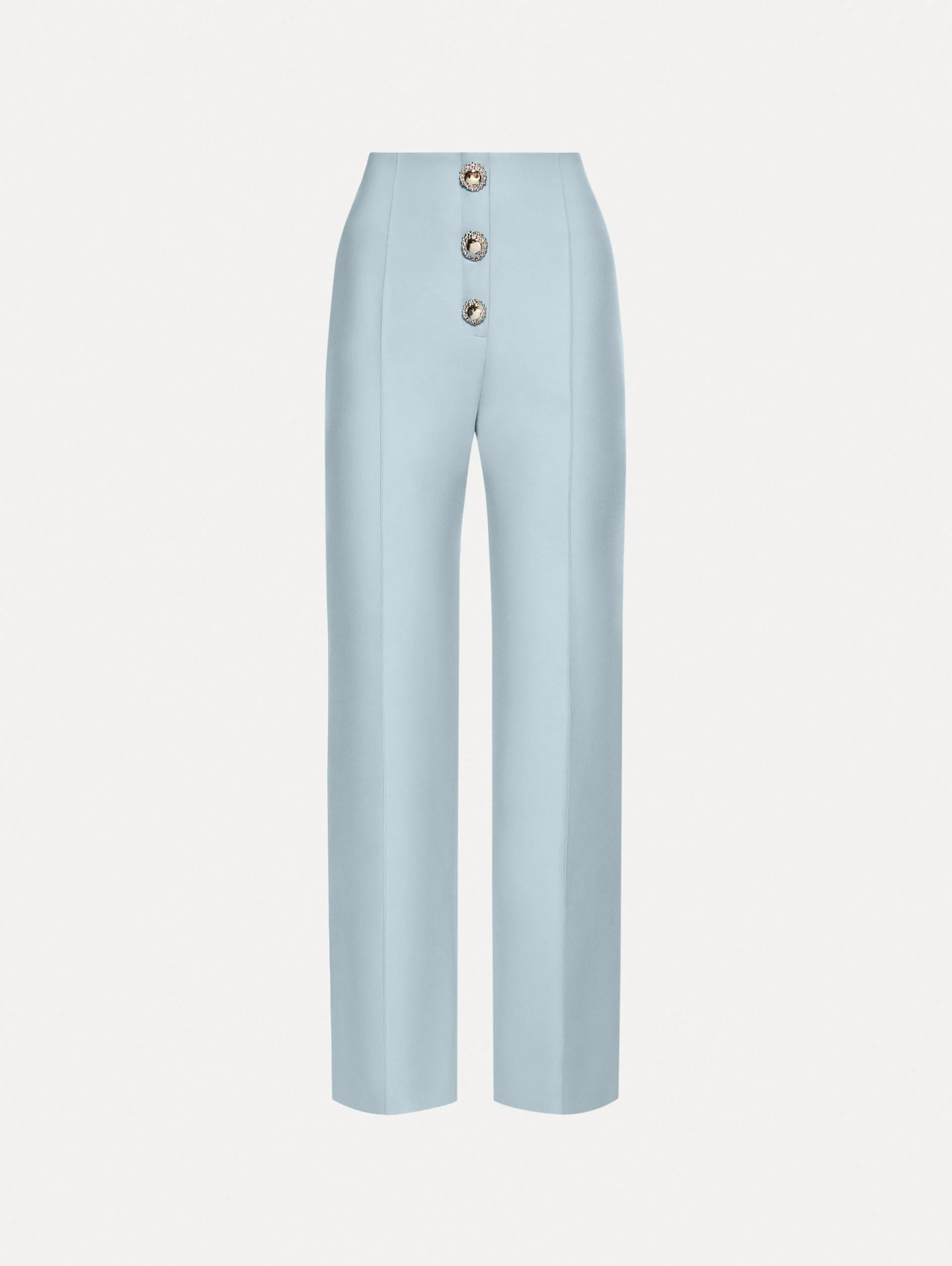 BUTTON-DETAILED WOOL PANT - 1