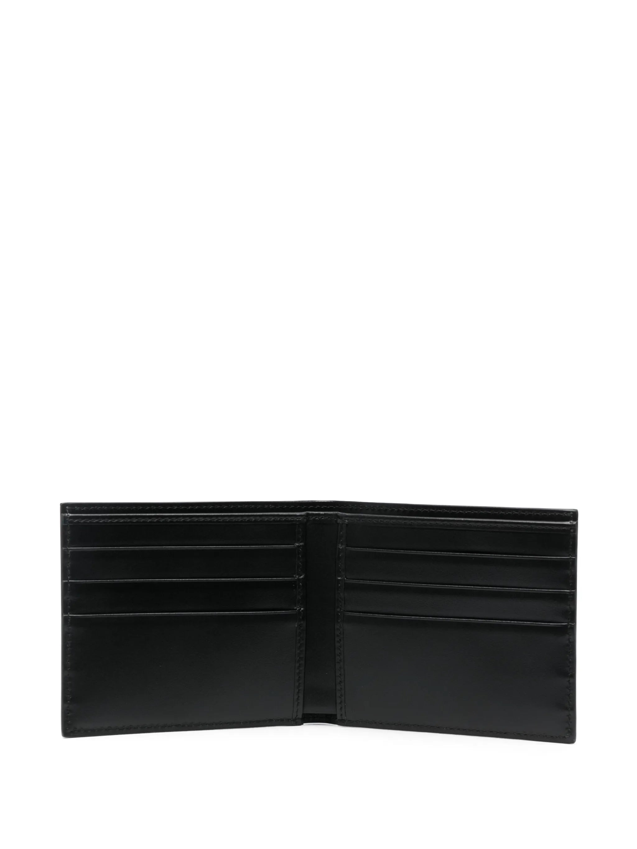 logo-print leather wallet - 3
