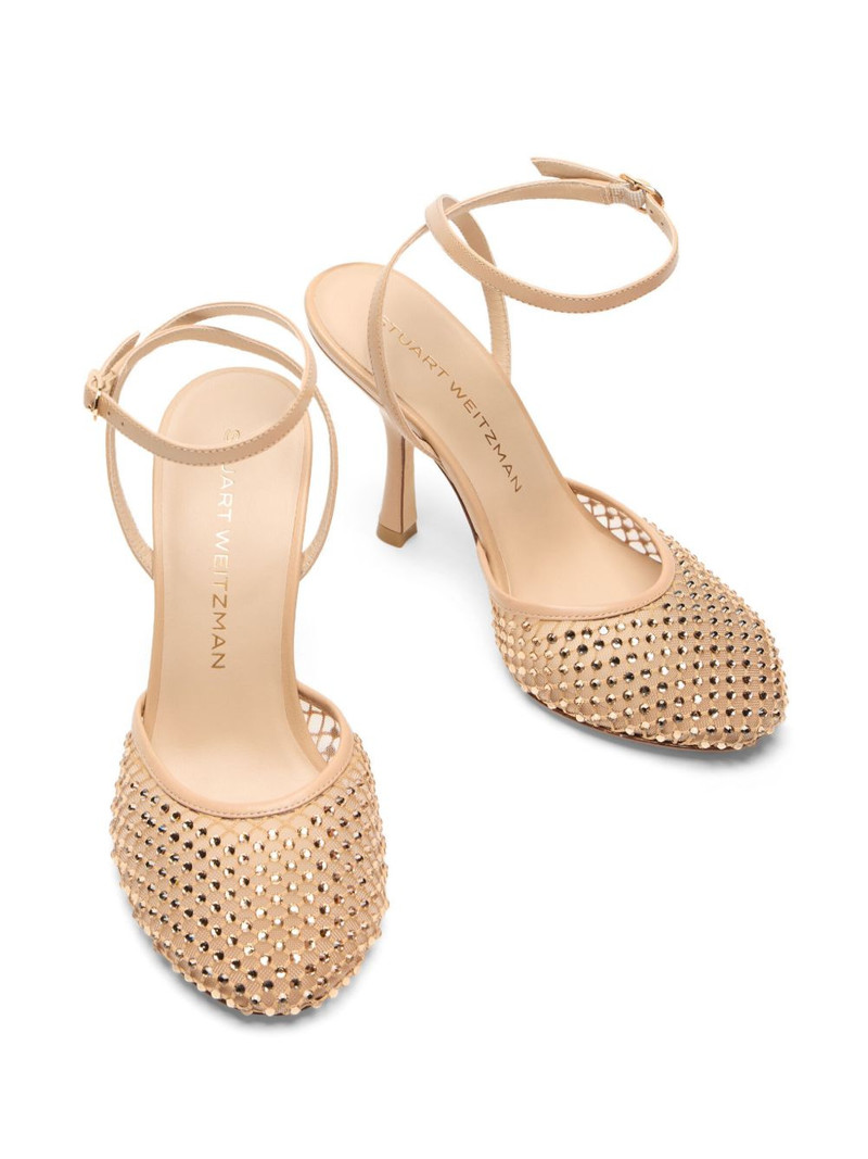 Bareitall crystal-embellished ankle strap pumps 3