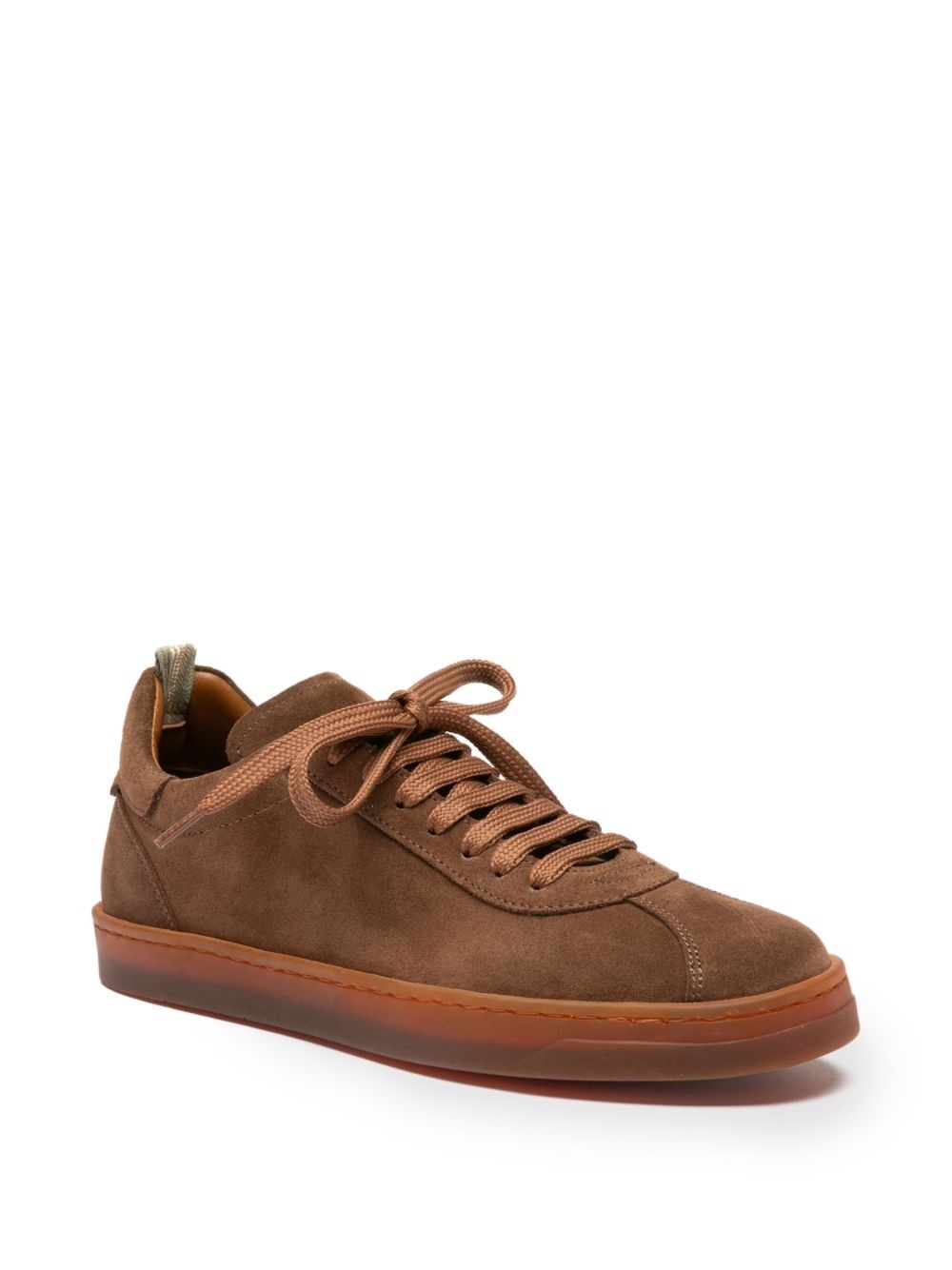 lace-up suede trainers - 5