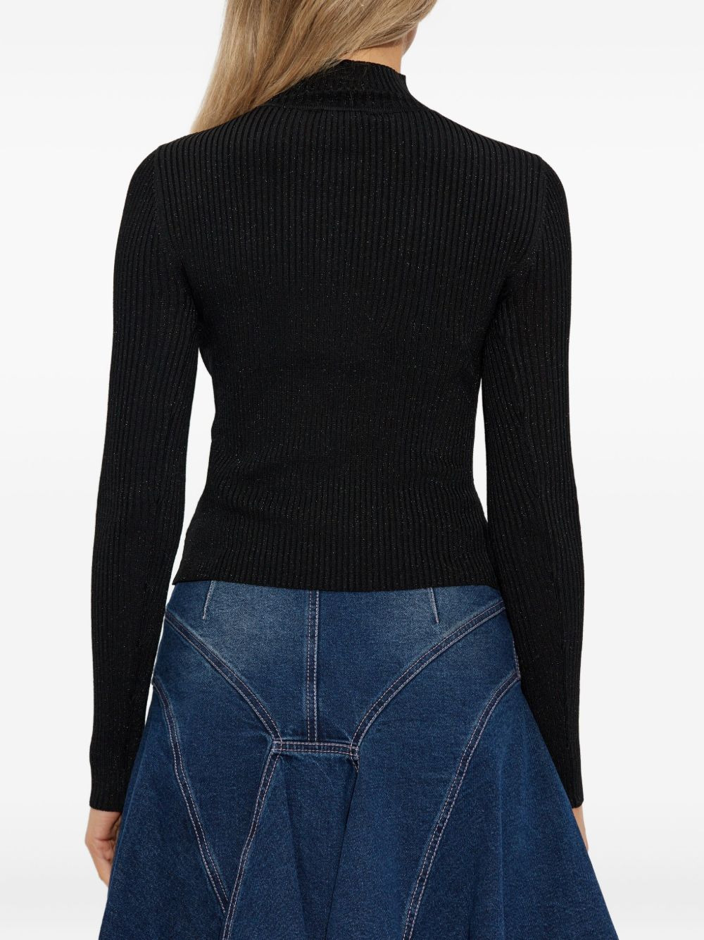 buckle-detail ribbed sweater - 4