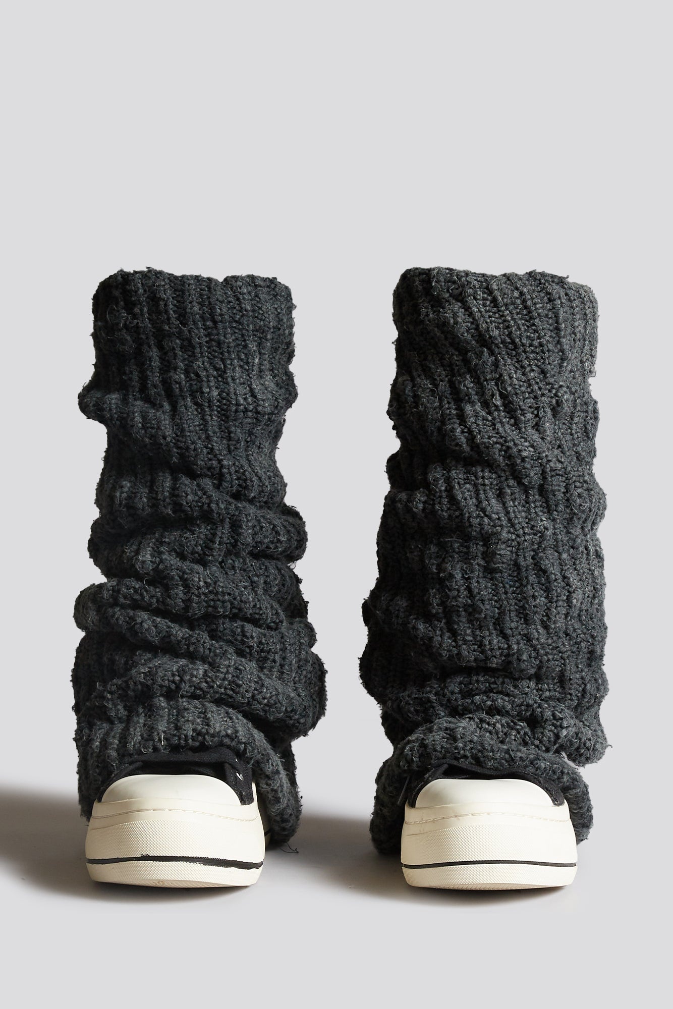 KURT HIGH TOP SNEAKER WITH WARMER - WASHED BLACK HALF CARDIGAN - 3