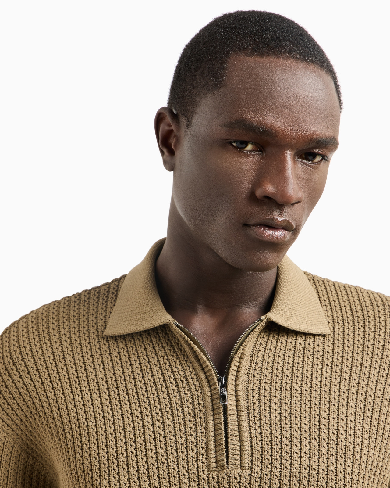 SHORT-SLEEVED POLO SHIRT IN A RIBBED VISCOSE BLEND - 6