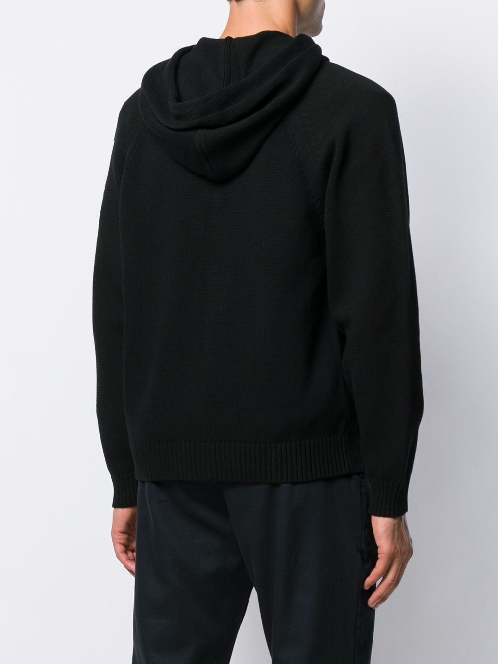 intarsia knit logo hoodie - 4