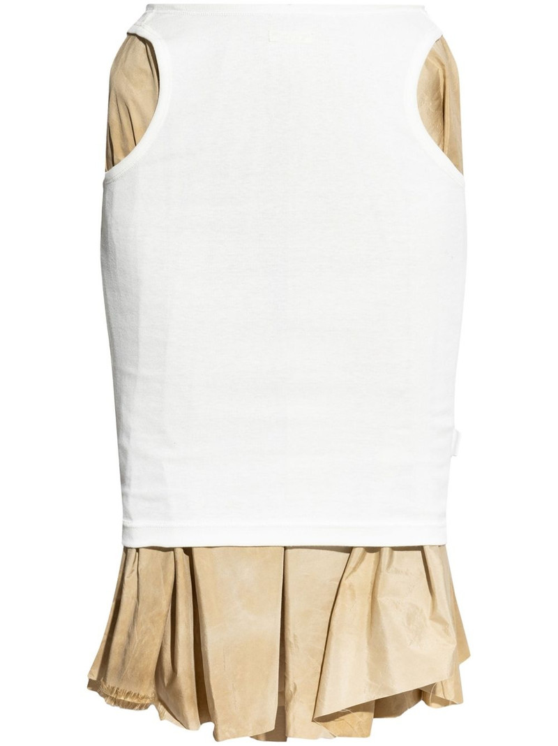 layered knee-length skirt 1