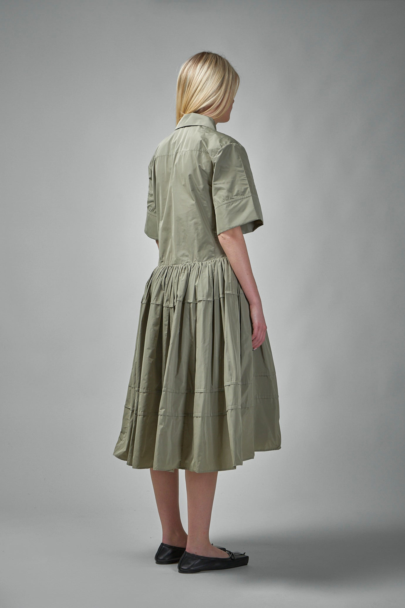 Pleated Shirt Dress - 3