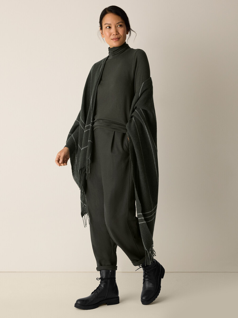 EILEEN FISHER Sheer Cotton Blend Knit Turtleneck Top outlook