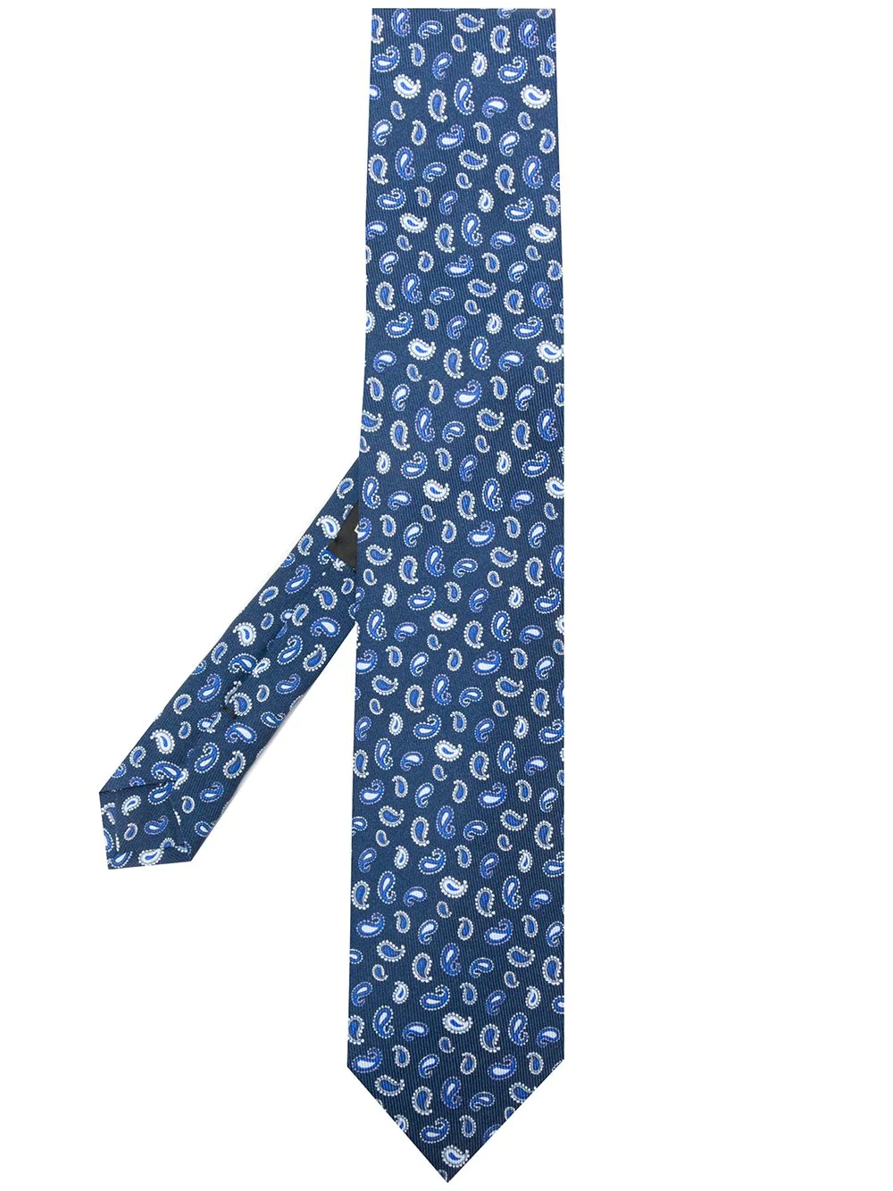 Micro paisley-print silk tie - 1