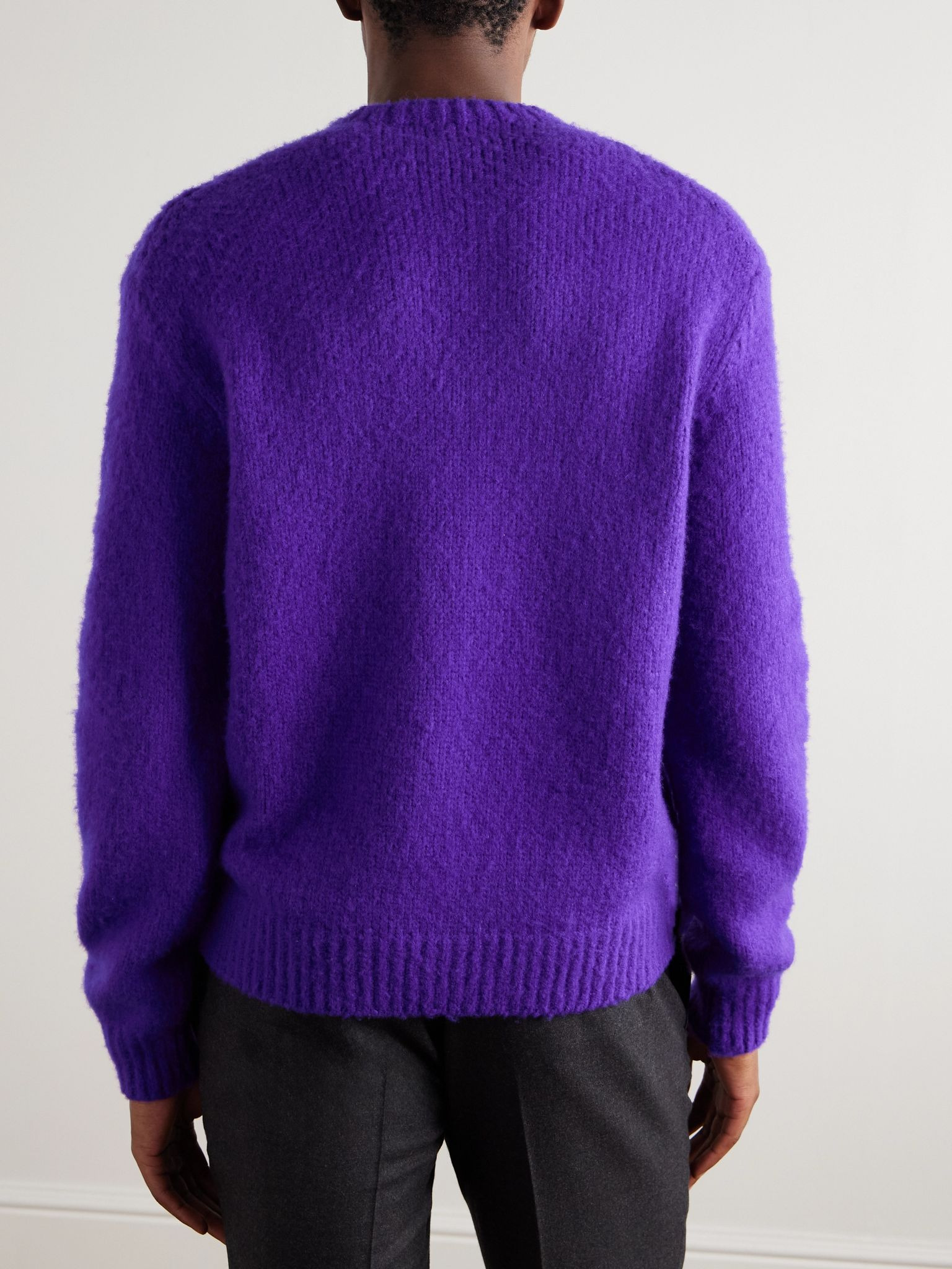 Brushed-Cashmere Sweater Purple - 4
