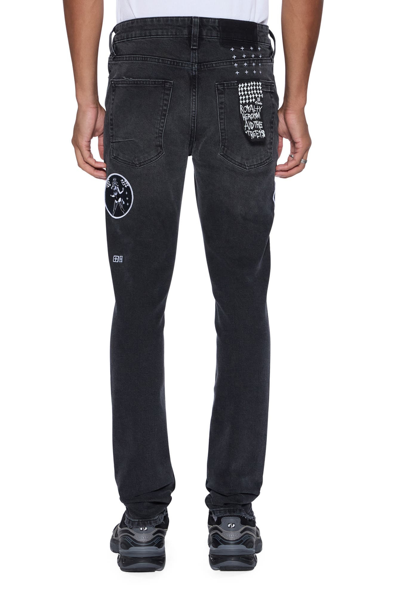 Ksubi Van Winkle Patch Skinny Jeans in Black at Nordstrom - 2