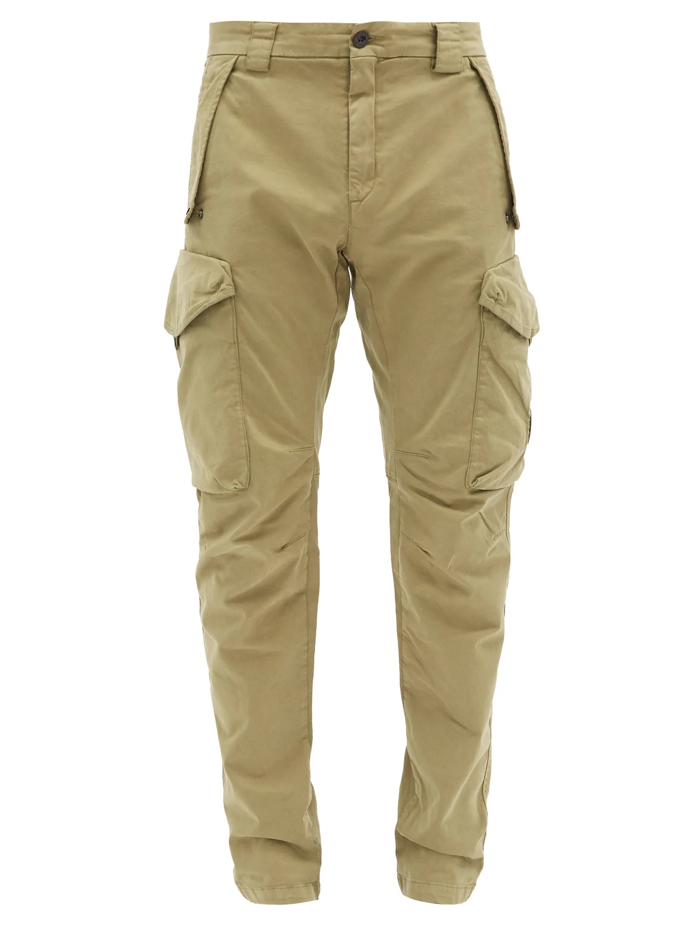 Goggle-lens cotton-blend cargo trousers - 1