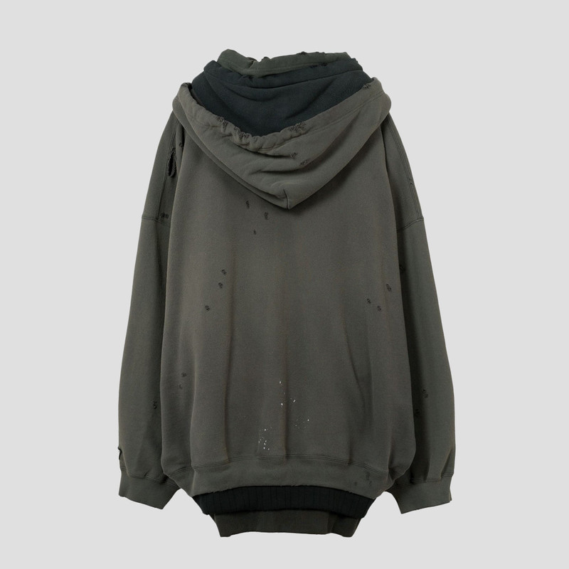 Maison MIHARAYASUHIRO TRIPLE LAYERED ZIP-UP HOODIE outlook