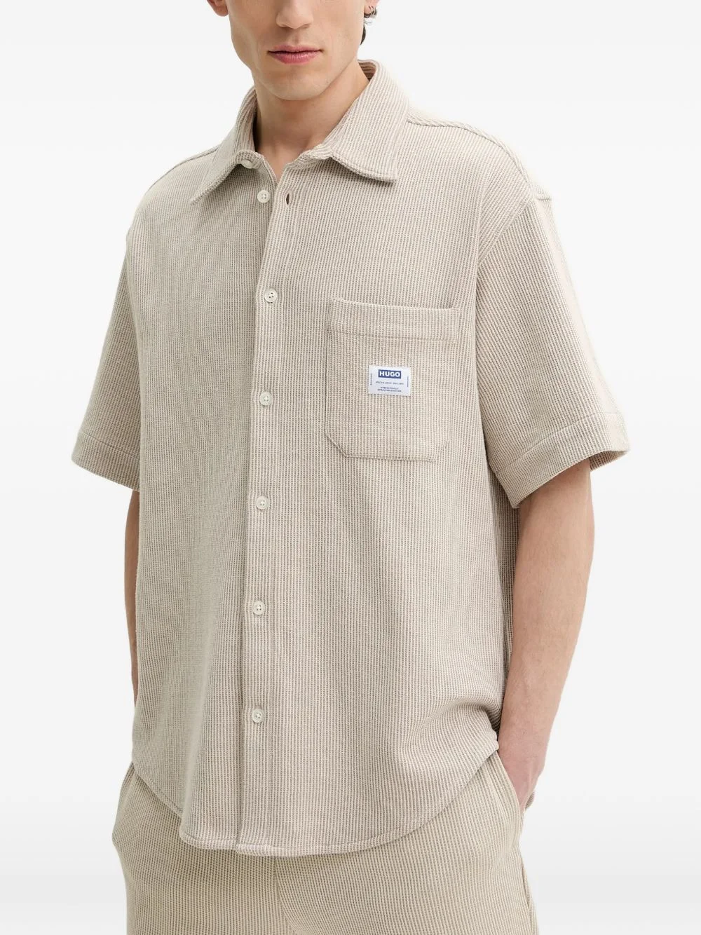 Ebronn chest-pocket button-up shirt - 1