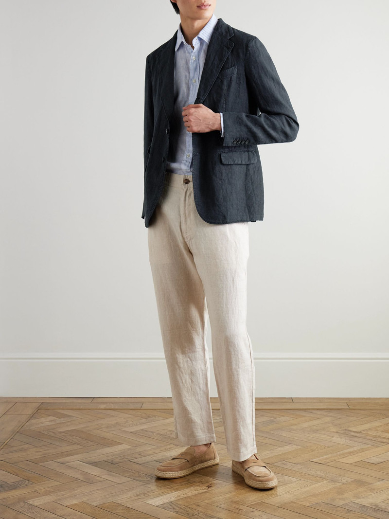 massimo alba Catch2 Linen Suit Jacket Midnight blue outlook