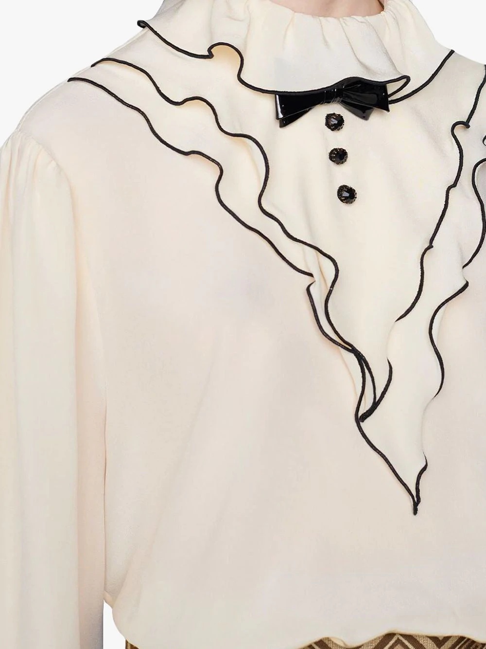 ruffled silk blouse - 5