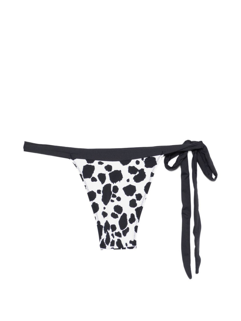 Frankies Bikinis Coco tie-detail pattern bikini bottom outlook